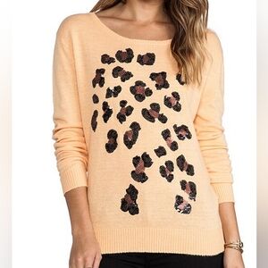 Wildfox Couture Leopard Sequin Sweater